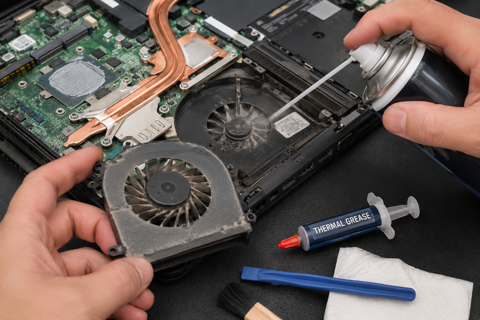 Laptop Fan Temizliği & Termal Macun Değişimi