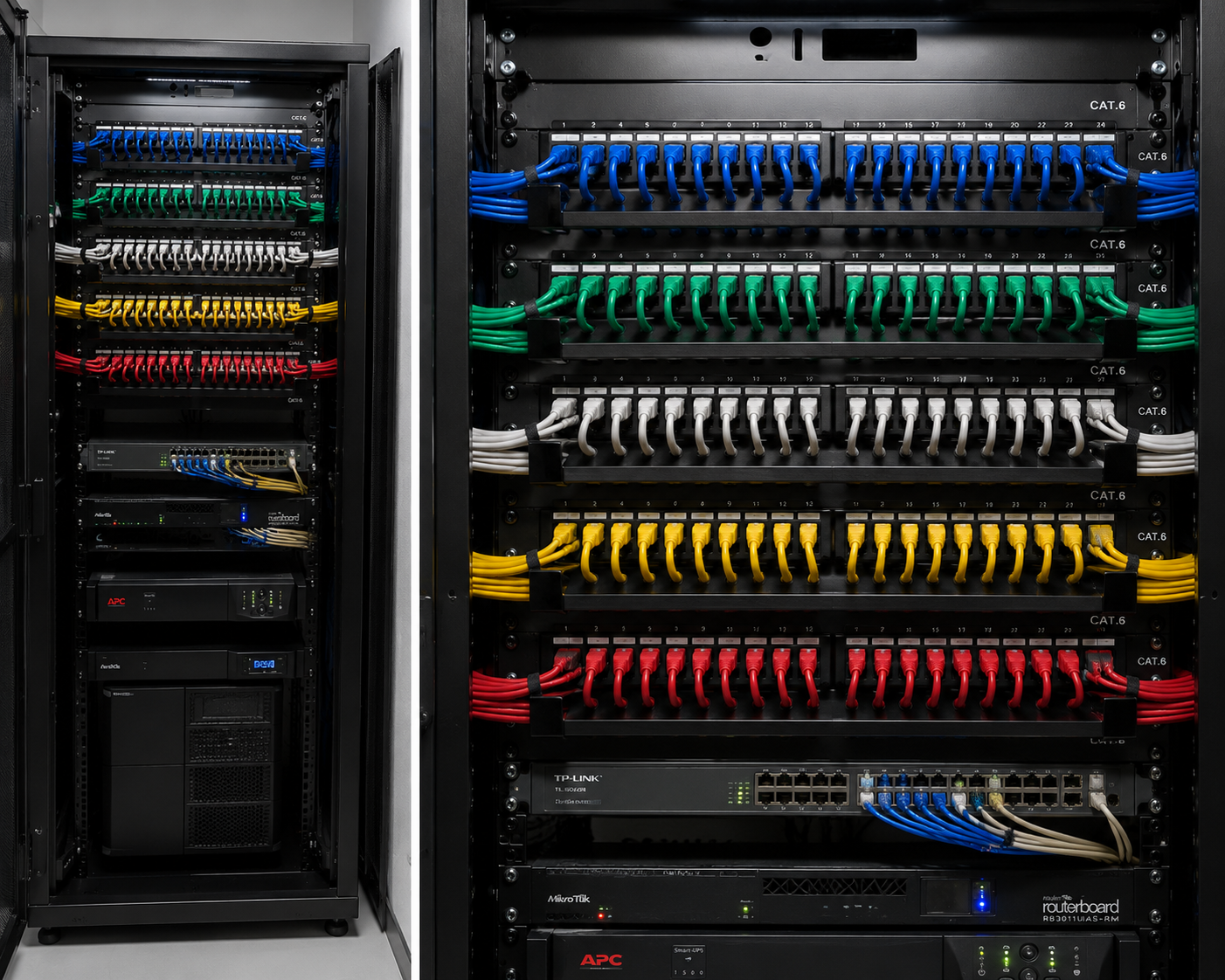 Server Kabinet ve Patch Panel Düzenleme